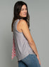 The Tie Back Tank - Gingham / Grey